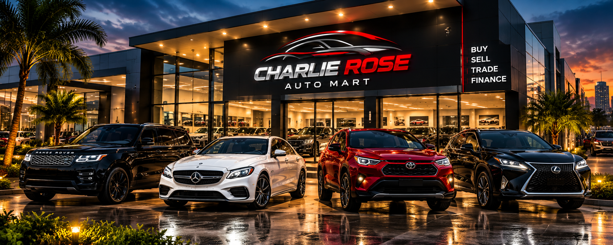 Charlie Rose Auto Mart dealership banner